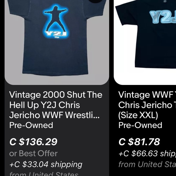Vintage Y2J Chris Jericho WWE T-Shirt / Large / 2002 - Picture 7 of 8